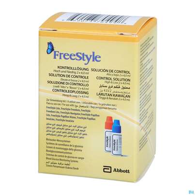 Freestyle Kontroll-lösung -abbott 4ml Flaeschchen 2st, A-Nr.: 3029694 - 01
