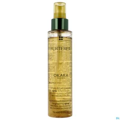 Sie sehen eine Packung Furterer Okara Blond Leuchtkraft-spray 150ml, Produktbild: 01 Furterer Okara Blond Leuchtkraft-spray 150ml, A-Nr.: 5439775 - 01