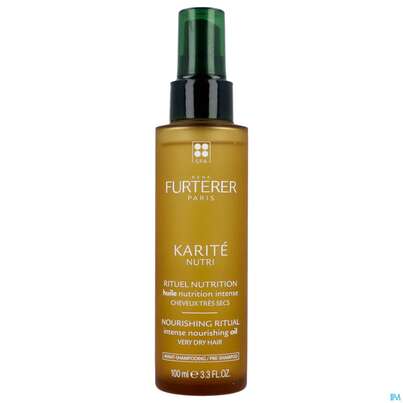 Sie sehen eine Packung Furterer Shea-butter Nutri Nährendes Haaröl 100ml, Produktbild: 01 Furterer Shea-butter Nutri Nährendes Haaröl 100ml, A-Nr.: 5439580 - 01