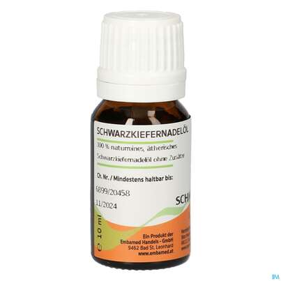 Sie sehen eine Packung Gall Pharma Schwarzkiefernadelöl Embamed, Produktbild: 01 Gall Pharma Schwarzkiefernadelöl Embamed, A-Nr.: 5420391 - 01