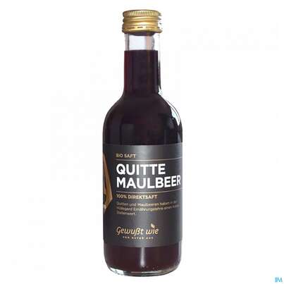 Sie sehen eine Packung Gewusst Wie Hildegard Bio Quitte Maulbeersaft 250ml, Produktbild: 01 Gewusst Wie Hildegard Bio Quitte Maulbeersaft 250ml, A-Nr.: 5430254 - 01