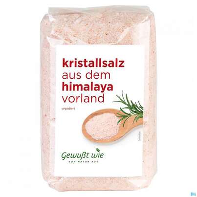 Sie sehen eine Packung Himalaya -gewusst Wie Salz Fein 1kg, Produktbild: 01 Himalaya -gewusst Wie Salz Fein 1kg, A-Nr.: 4110547 - 01