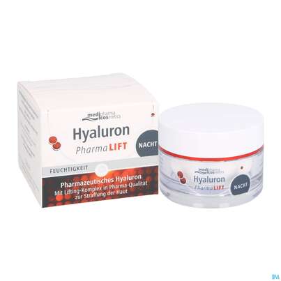 Sie sehen eine Packung Hyaluron Pharma Lift Nacht 50ml, Produktbild: 08 Hyaluron Pharma Lift Nacht 50ml, A-Nr.: 5181874 - 08
