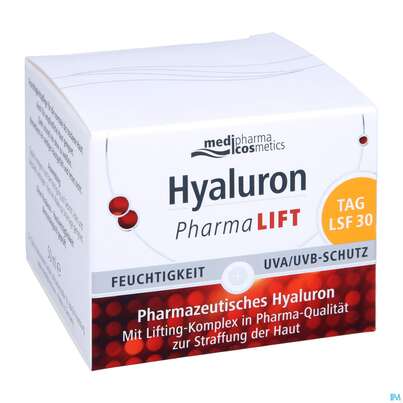 Sie sehen eine Packung Hyaluron Pharma Lift Tag Lsf30 50ml, Produktbild: 05 Hyaluron Pharma Lift Tag Lsf30 50ml, A-Nr.: 5181880 - 05