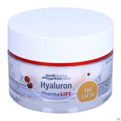 Sie sehen eine Packung Hyaluron Pharma Lift Tag Lsf50 50ml, Produktbild: 08 Hyaluron Pharma Lift Tag Lsf50 50ml, A-Nr.: 5181897 - 08