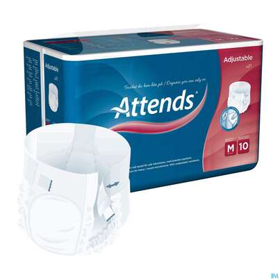 Sie sehen eine Packung Inkontinenz Attends Trainingshosen Adjustable M 10 21st, Produktbild: 01 Inkontinenz Attends Trainingshosen Adjustable M 10 21st, A-Nr.: 4146657 - 01