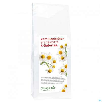 Sie sehen eine Packung Kamillenblueten Tee Gewusst Wie 50g, Produktbild: 02 Kamillenblueten Tee Gewusst Wie 50g, A-Nr.: 5443311 - 02