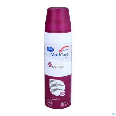 Sie sehen eine Packung Molicare Skin Oel Hautschutzspray 200ml, Produktbild: 03 Molicare Skin Oel Hautschutzspray 200ml, A-Nr.: 4738056 - 03
