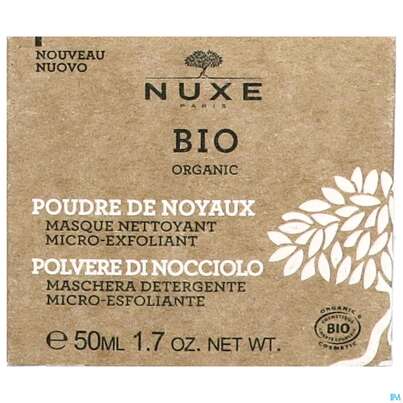 Sie sehen eine Packung Nuxe Bio/cleansing Mask Fruit Stone Powder Micro Exfoliating Mask 50ml, Produktbild: 01 Nuxe Bio/cleansing Mask Fruit Stone Powder Micro Exfoliating Mask 50ml, A-Nr.: 5607787 - 01