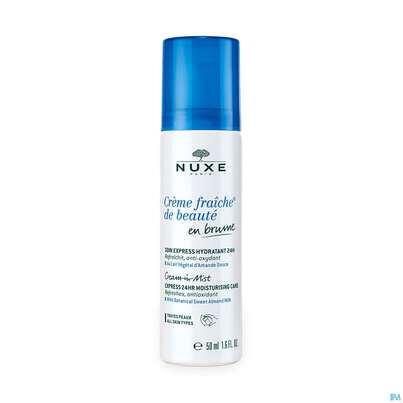 Sie sehen eine Packung Nuxe Creme/fraiche Mist Freuchtigkeits- Spendend Alle Hauttype 50ml, Produktbild: 04 Nuxe Creme/fraiche Mist Freuchtigkeits- Spendend Alle Hauttype 50ml, A-Nr.: 5360134 - 04