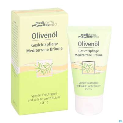 Sie sehen eine Packung Oliven Oel Dr.theiss Gesichtspflege Mediterrane Braeune 50ml, Produktbild: 07 Oliven Oel Dr.theiss Gesichtspflege Mediterrane Braeune 50ml, A-Nr.: 3748615 - 07
