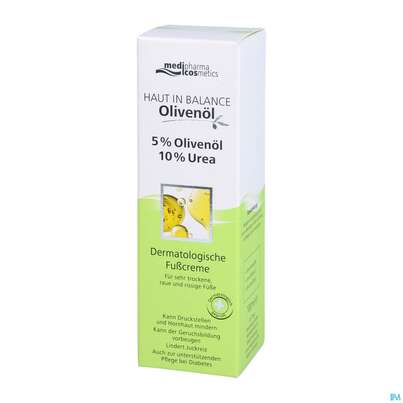 Sie sehen eine Packung Oliven Oel Dr.theiss Haut In Balance Fusscreme 10% Urea 100ml, Produktbild: 04 Oliven Oel Dr.theiss Haut In Balance Fusscreme 10% Urea 100ml, A-Nr.: 3386595 - 04