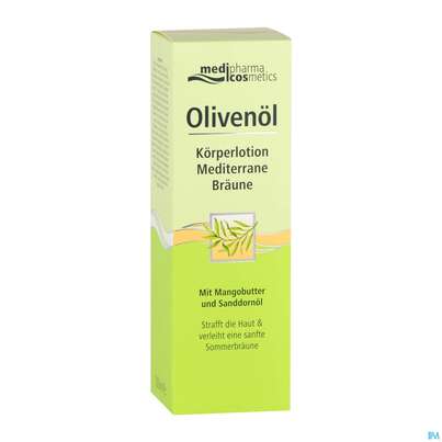Sie sehen eine Packung Oliven Oel Dr.theiss Koerperlotion Mediterrane Braeune 200ml, Produktbild: 05 Oliven Oel Dr.theiss Koerperlotion Mediterrane Braeune 200ml, A-Nr.: 3698260 - 05