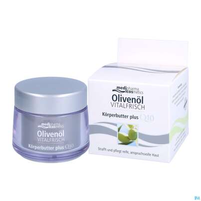 Sie sehen eine Packung Oliven Oel Dr.theiss Vitalfrisch Koerperbutter 200ml, Produktbild: 08 Oliven Oel Dr.theiss Vitalfrisch Koerperbutter 200ml, A-Nr.: 3090587 - 08