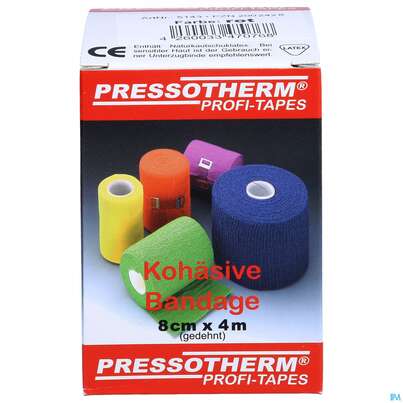 Pressotherm Bandage Kohaesive Elastische Fixierbinde Selbst Haftend Rot 8cmx 1st, A-Nr.: 4251035 - 01