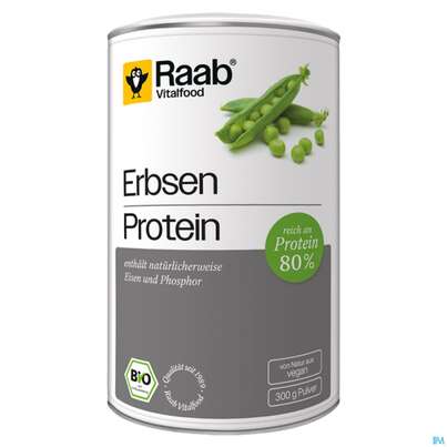 Sie sehen eine Packung Raab Bio Erbsen Protein Pulver 300g, Produktbild: 03 Raab Bio Erbsen Protein Pulver 300g, A-Nr.: 5185375 - 03