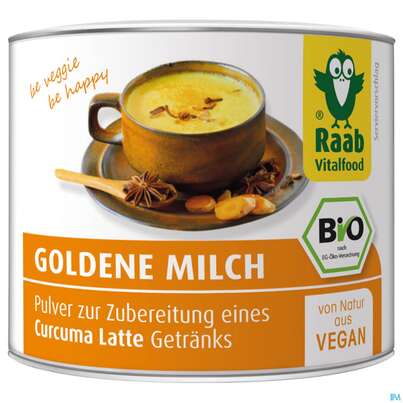 Sie sehen eine Packung Raab Bio Goldene Milch Pulver Mit Curcuma 70g 70g, Produktbild: 02 Raab Bio Goldene Milch Pulver Mit Curcuma 70g 70g, A-Nr.: 4790832 - 02