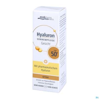 Sonnenprodukte Hyaluron Sonnenpflege Gesicht Lsf50+ Getoent 50ml, A-Nr.: 4834802 - 01