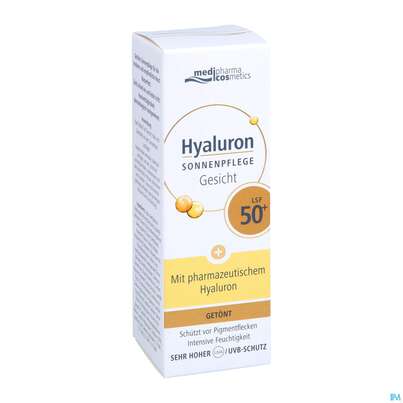 Sonnenprodukte Hyaluron Sonnenpflege Gesicht Lsf50+ Getoent 50ml, A-Nr.: 4834802 - 02