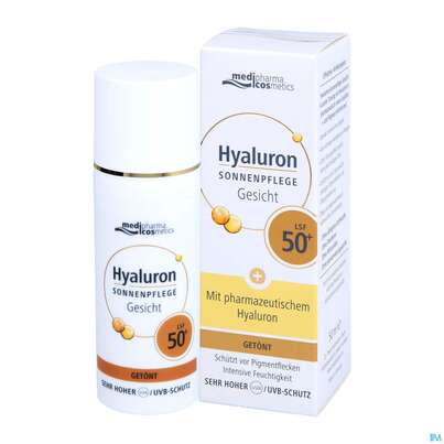 Sonnenprodukte Hyaluron Sonnenpflege Gesicht Lsf50+ Getoent 50ml, A-Nr.: 4834802 - 05