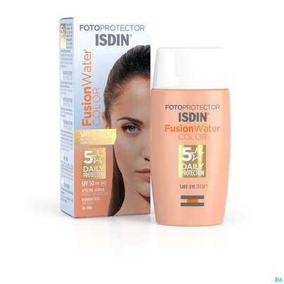 Sie sehen eine Packung Sonnenprodukte Isdin/fotoprotection Fusion Water Color Med Lsf 50 50ml, Produktbild: 12 Sonnenprodukte Isdin/fotoprotection Fusion Water Color Med Lsf 50 50ml, A-Nr.: 5570280 - 12