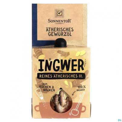 Sie sehen eine Packung Sonnentor Aetherisches Gewuerzoel Ingwer 17004 4,5ml, Produktbild: 02 Sonnentor Aetherisches Gewuerzoel Ingwer 17004 4,5ml, A-Nr.: 5227056 - 02
