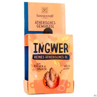 Sie sehen eine Packung Sonnentor Aetherisches Gewuerzoel Ingwer 17004 4,5ml, Produktbild: 04 Sonnentor Aetherisches Gewuerzoel Ingwer 17004 4,5ml, A-Nr.: 5227056 - 04