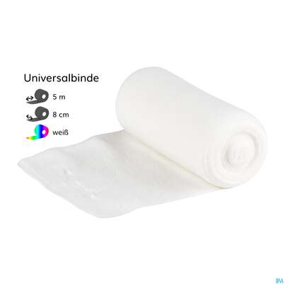 Sie sehen eine Packung Universalbinden Lenkelast/einzeln Verp. 5mx 8cm 10st, Produktbild: 01 Universalbinden Lenkelast/einzeln Verp. 5mx 8cm 10st, A-Nr.: 4284922 - 01