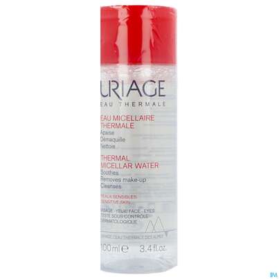 Sie sehen eine Packung Uriage Mizellenwasser Empfindliche Haut 100ml, Produktbild: 01 Uriage Mizellenwasser Empfindliche Haut 100ml, A-Nr.: 5618986 - 01
