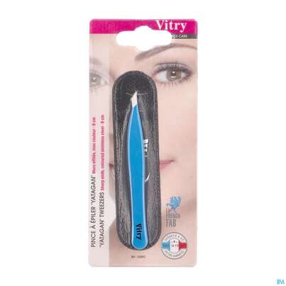 Sie sehen eine Packung Vitry Farbige Zupfpinzette „yatagan“_weiss 1pc, Produktbild: 20 Vitry Farbige Zupfpinzette „yatagan“_weiss 1pc, A-Nr.: 4627641 - 20