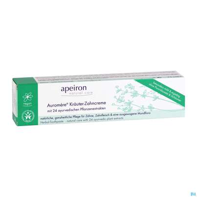 Sie sehen eine Packung Zahnpaste Auromere Zahncreme Vegan Kraeuter 75ml, Produktbild: 03 Zahnpaste Auromere Zahncreme Vegan Kraeuter 75ml, A-Nr.: 4122763 - 03