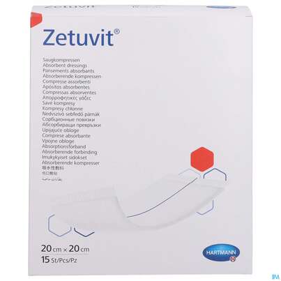 Zetuvit Saugkompressen Steril 20x 20cm 15st, A-Nr.: 1166501 - 01