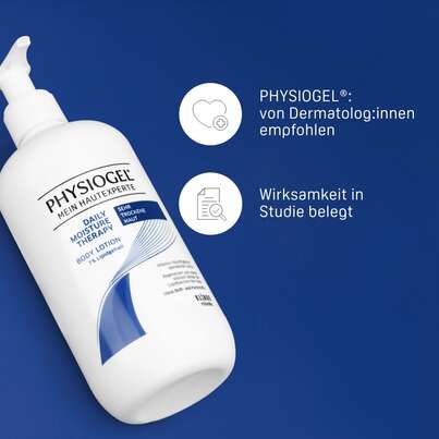 Sie sehen eine Packung PHYSIOGEL® Daily Moisture Therapy Body Lotion für sehr trockene Haut, Produktbild: 04 PHYSIOGEL® Daily Moisture Therapy Body Lotion für sehr trockene Haut, A-Nr.: 5460344 - 04