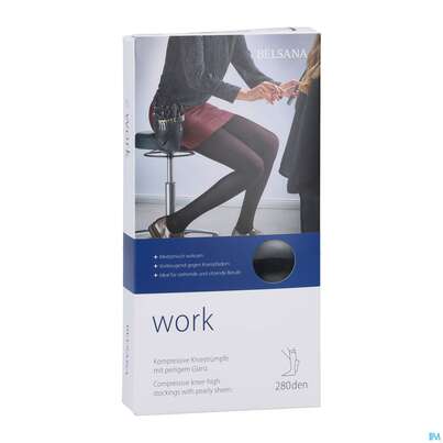 Sie sehen eine Packung Stuetzstruempfe Belsana/work Ag Schenkel Gr L Dunkelgrau 2st, Produktbild: 03 Stuetzstruempfe Belsana/work Ag Schenkel Gr L Dunkelgrau 2st, A-Nr.: 5233803 - 03