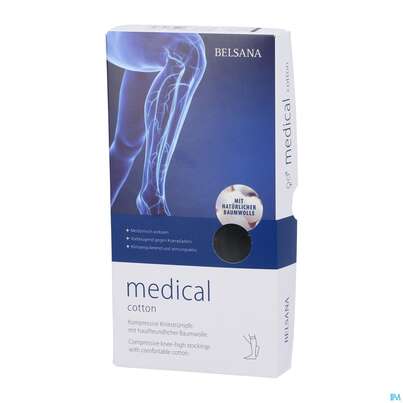Sie sehen eine Packung Stuetzstruempfe Belsana/medical Cotton Ad Knie Gr M2 39-41 Schwarz 2st, Produktbild: 02 Stuetzstruempfe Belsana/medical Cotton Ad Knie Gr M2 39-41 Schwarz 2st, A-Nr.: 5223555 - 02
