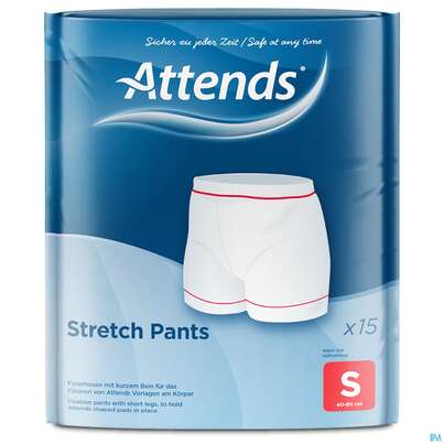 Sie sehen eine Packung Inkontinenz Attends Stretch Pants Netzhosen S 15st, Produktbild: 02 Inkontinenz Attends Stretch Pants Netzhosen S 15st, A-Nr.: 3429531 - 02