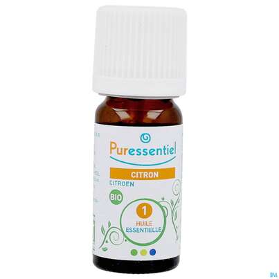 Sie sehen eine Packung Aetherische Oele Puressentiel/bio Zitrone 10ml, Produktbild: 02 Aetherische Oele Puressentiel/bio Zitrone 10ml, A-Nr.: 4934142 - 02