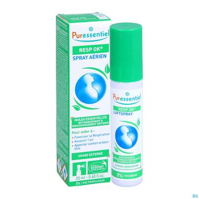 Sie sehen eine Packung Aetherische Oele Puressentiel Atemweg Luftspray 20ml, Produktbild: 05 Aetherische Oele Puressentiel Atemweg Luftspray 20ml, A-Nr.: 4876723 - 05