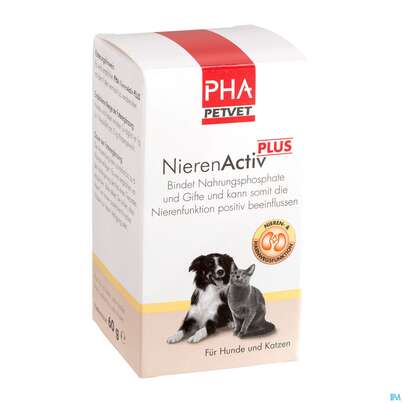 Sie sehen eine Packung Veterinaerprodukte Pha Nierenaktiv Plus F Katzen 60g, Produktbild: 01 Veterinaerprodukte Pha Nierenaktiv Plus F Katzen 60g, A-Nr.: 4901059 - 01