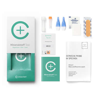 Sie sehen eine Packung Mineralstoff Test, Produktbild: 02 Mineralstoff Test, A-Nr.: 4878998 - 02