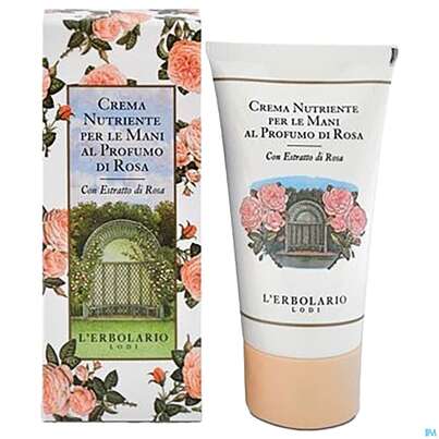 Sie sehen eine Packung L Erbolario Handcreme Rose Klassische Rose 026.9 75ml, Produktbild: 02 L Erbolario Handcreme Rose Klassische Rose 026.9 75ml, A-Nr.: 4151374 - 02