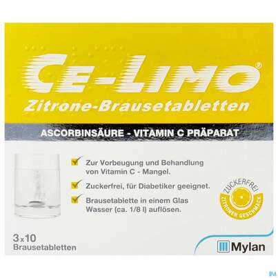 Ce-limo Zitrone Brausetabl 3x10 30st, A-Nr.: 0010659 - 01