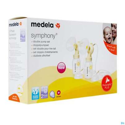 Sie sehen eine Packung Medela Symphony/doppelpumpset Personalfit+ Gr.s 21mm 1st, Produktbild: 02 Medela Symphony/doppelpumpset Personalfit+ Gr.s 21mm 1st, A-Nr.: 5409490 - 02
