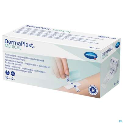 Dermaplast/medical Fixierverbandfolie Wasserdicht Atmungsaktiv Selbstklebend 10cmx 2m 1st, A-Nr.: 4489682 - 02