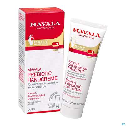 Sie sehen eine Packung Mavala Hand-creme Probiotic 50ml, Produktbild: 01 Mavala Hand-creme Probiotic 50ml, A-Nr.: 5576236 - 01