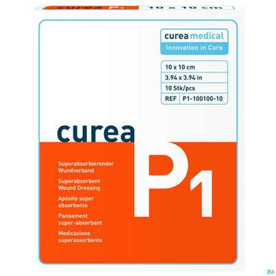 Sie sehen eine Packung Wundauflagen Curea P1 5,5x 7,5cm P1-055075-10 10st, Produktbild: 02 Wundauflagen Curea P1 5,5x 7,5cm P1-055075-10 10st, A-Nr.: 5178926 - 02