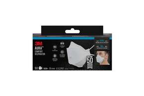3M™ 9320D+ Aura™ Einweg-Partikel-Atemschutzmaske, FFP2, ohne Ventil, 5/Packung, A-Nr.: 5628861 - 01