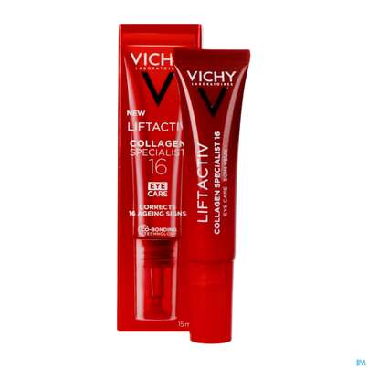 Sie sehen eine Packung Vichy Liftactv Collagen/specialist Augenpflege 15ml, Produktbild: 18 Vichy Liftactv Collagen/specialist Augenpflege 15ml, A-Nr.: 5720673 - 18