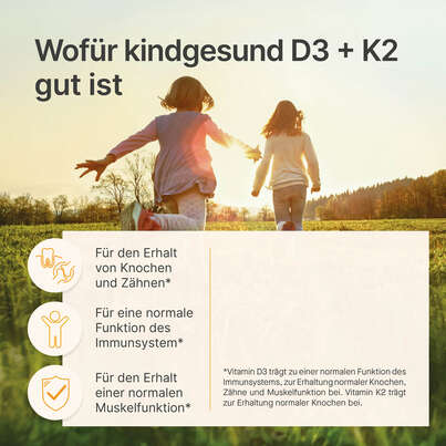 Sie sehen eine Packung Vitamin D3+K2 Tropfen für Kinder, Produktbild: 03 Vitamin D3+K2 Tropfen für Kinder, A-Nr.: 5940050 - 03