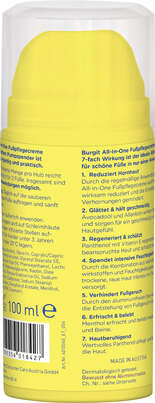 Sie sehen eine Packung Burgit All-In-One Fußpflegecreme 100ml, Produktbild: 02 Burgit All-In-One Fußpflegecreme 100ml, A-Nr.: 4344073 - 02